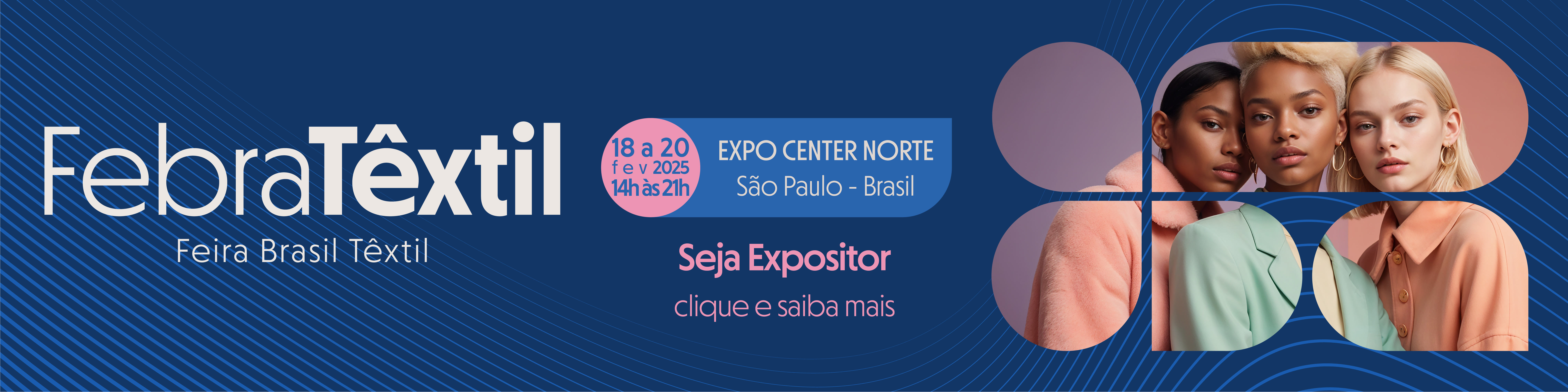 banner Visite a FebraTêxtil no Expo Center Norte em São Paulo